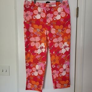 Talbots Floral Cropped Pants